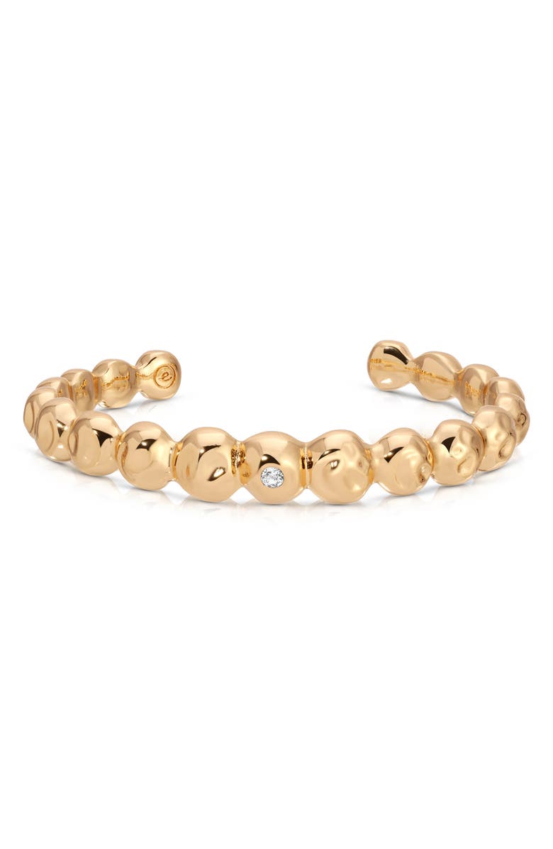 Ettika Molten Sphere Cuff Bracelet, Main, color, Gold
