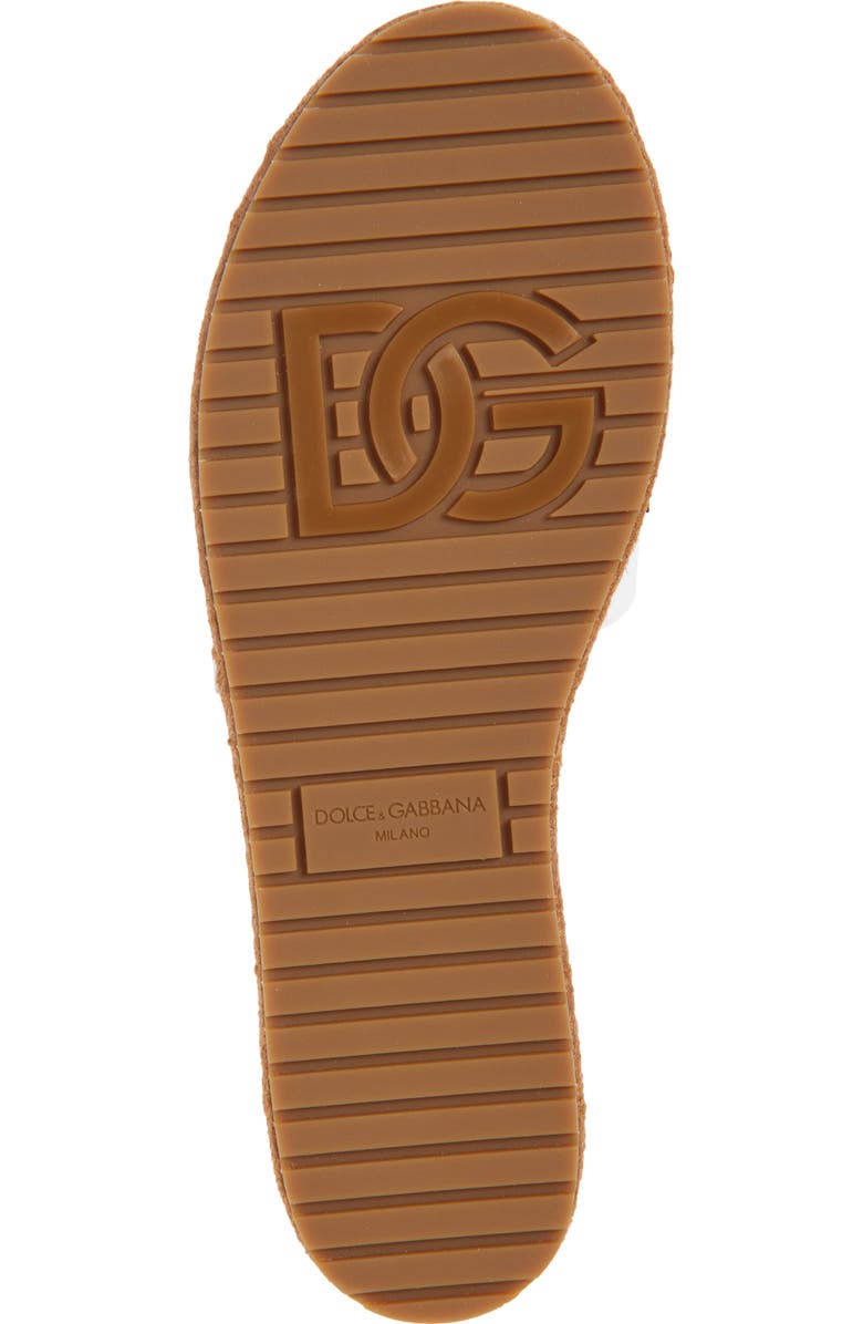 Dolce&Gabbana DG Logo Espadrille Flat Sandal, Alternate, color, Optical White