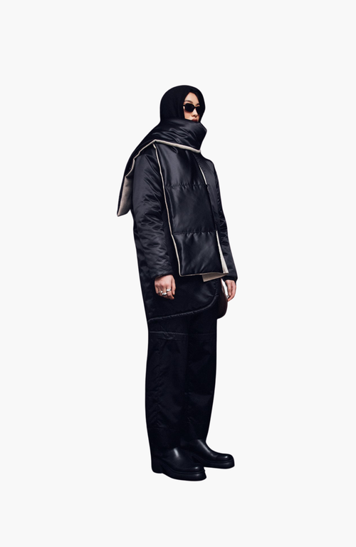 Caalo Reversible Sustainable Down Coat In Black
