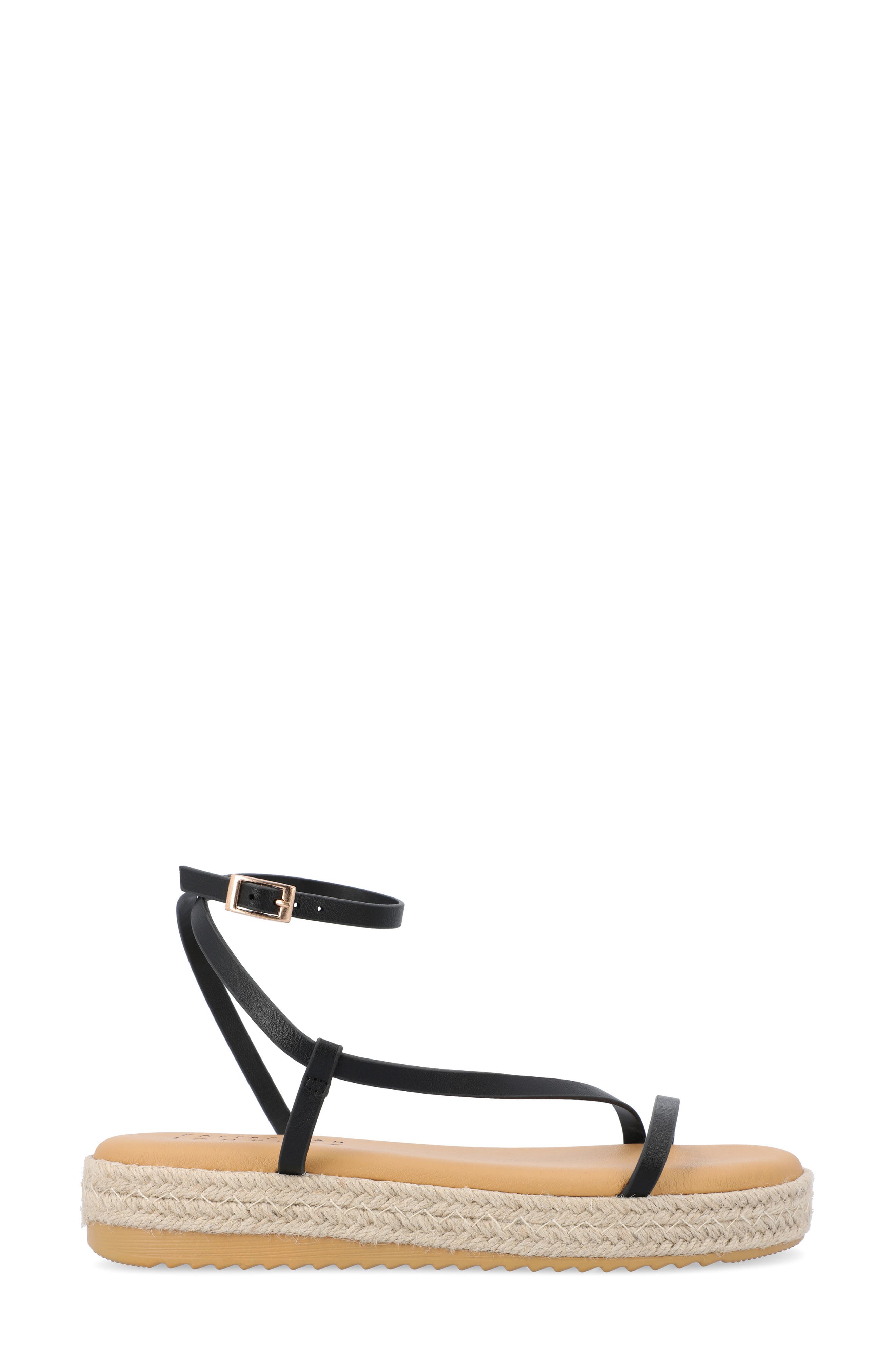 Journee Collection Odelia Espadrille Sandal, Alternate, color, Black