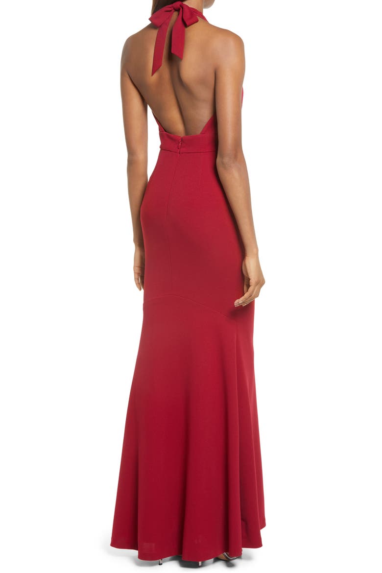 Camden Mermaid Hem Evening Gown, Alternate, color, GARNET