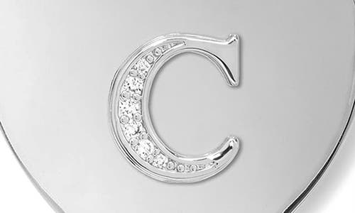 Melinda Maria Love Letters Initial Heart Medallion Necklace In Silver C