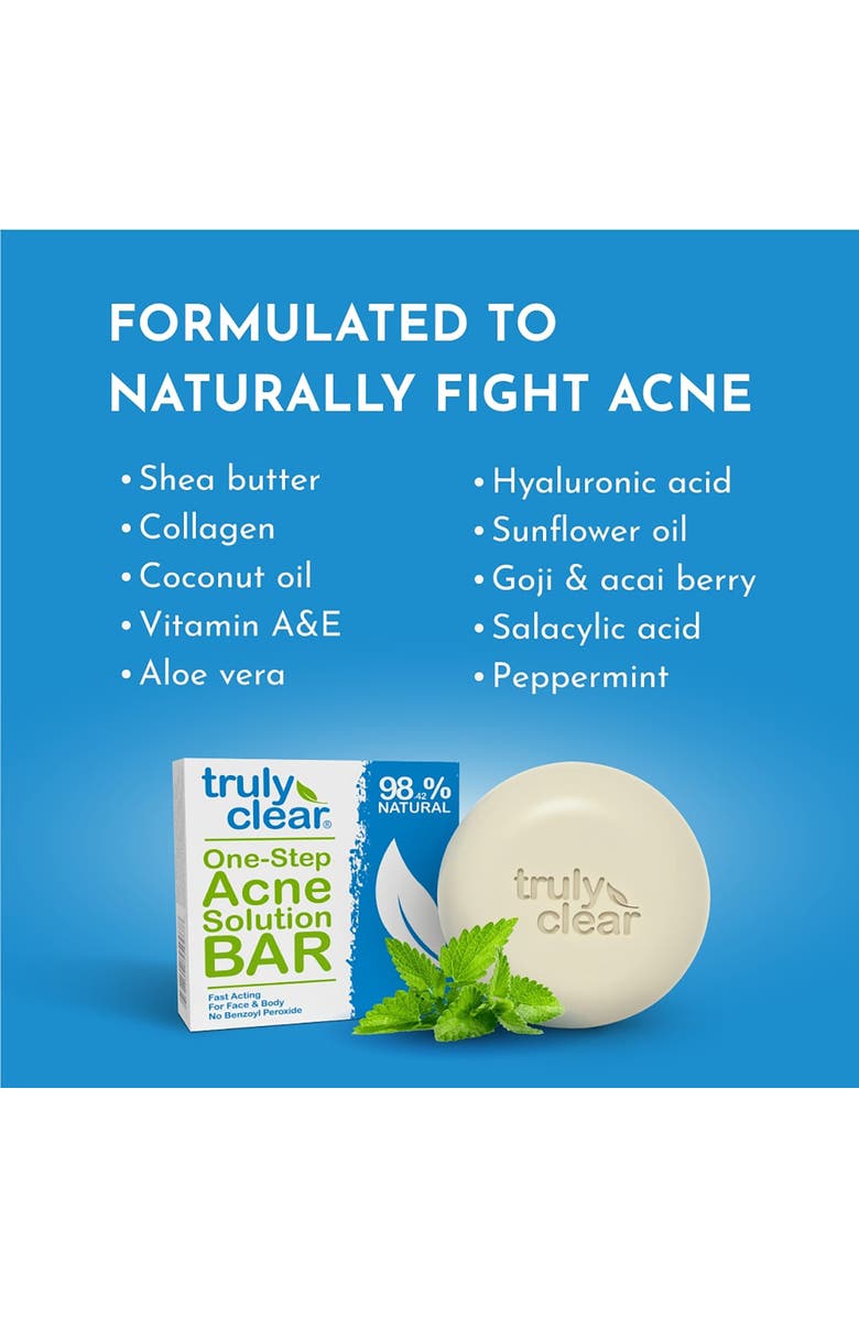 TRULY CLEAR OneStep Acne Solution Plant Based Bar, Alternate, color, Multicolored