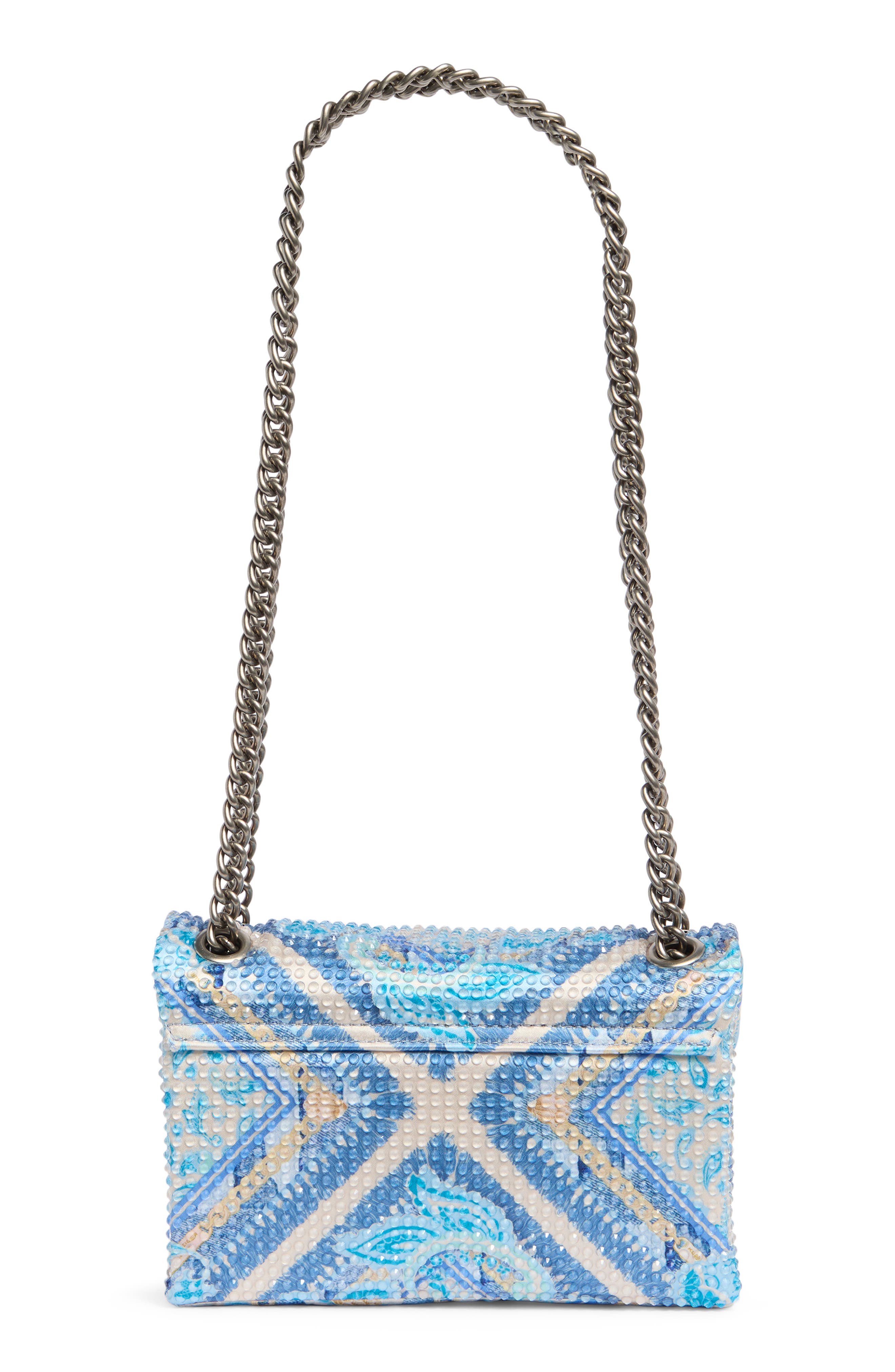 Kurt Geiger London Mini Brixton Fabric Crossbody Bag, Alternate, color, Light/Pastel Blue