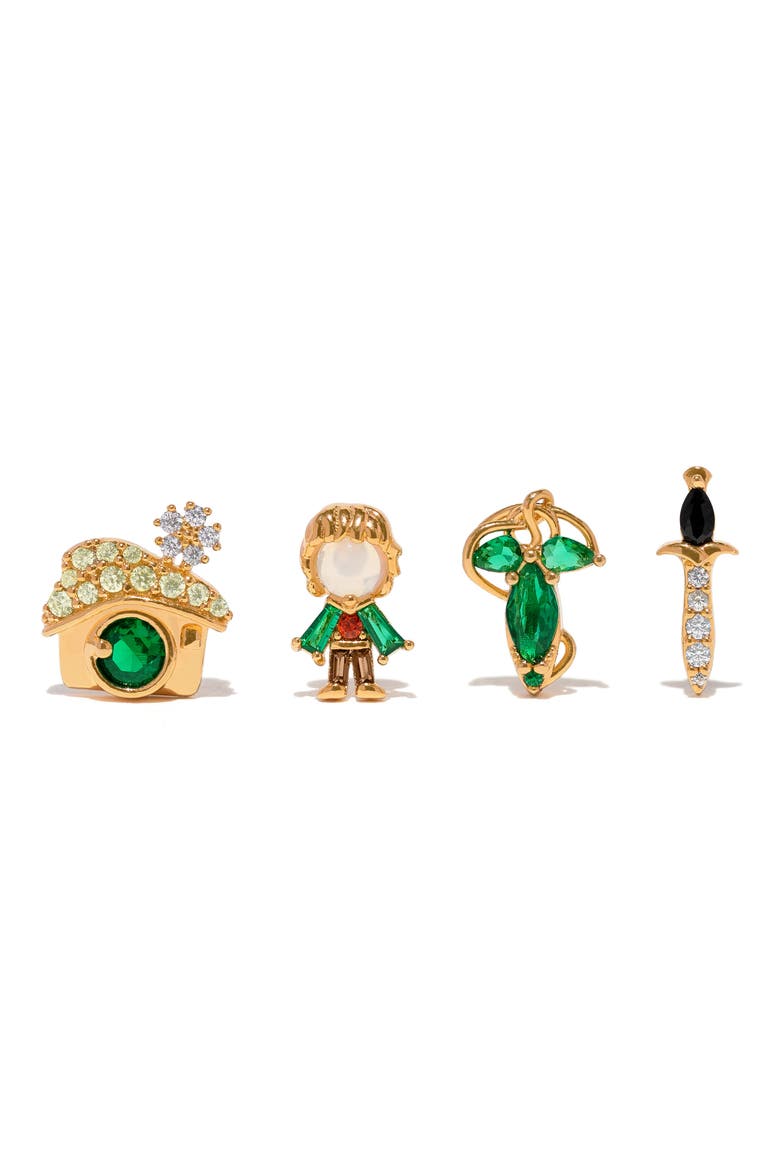 Lord of the Rings Frodo Set of 4 Stud Earrings, Main, color, GOLD
