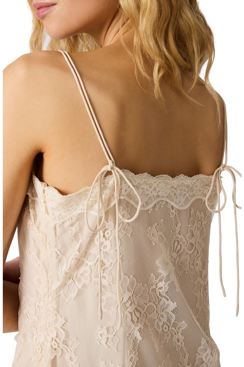 Nabella Lace Sleeveless Minidress, Alternate, color, IVORY