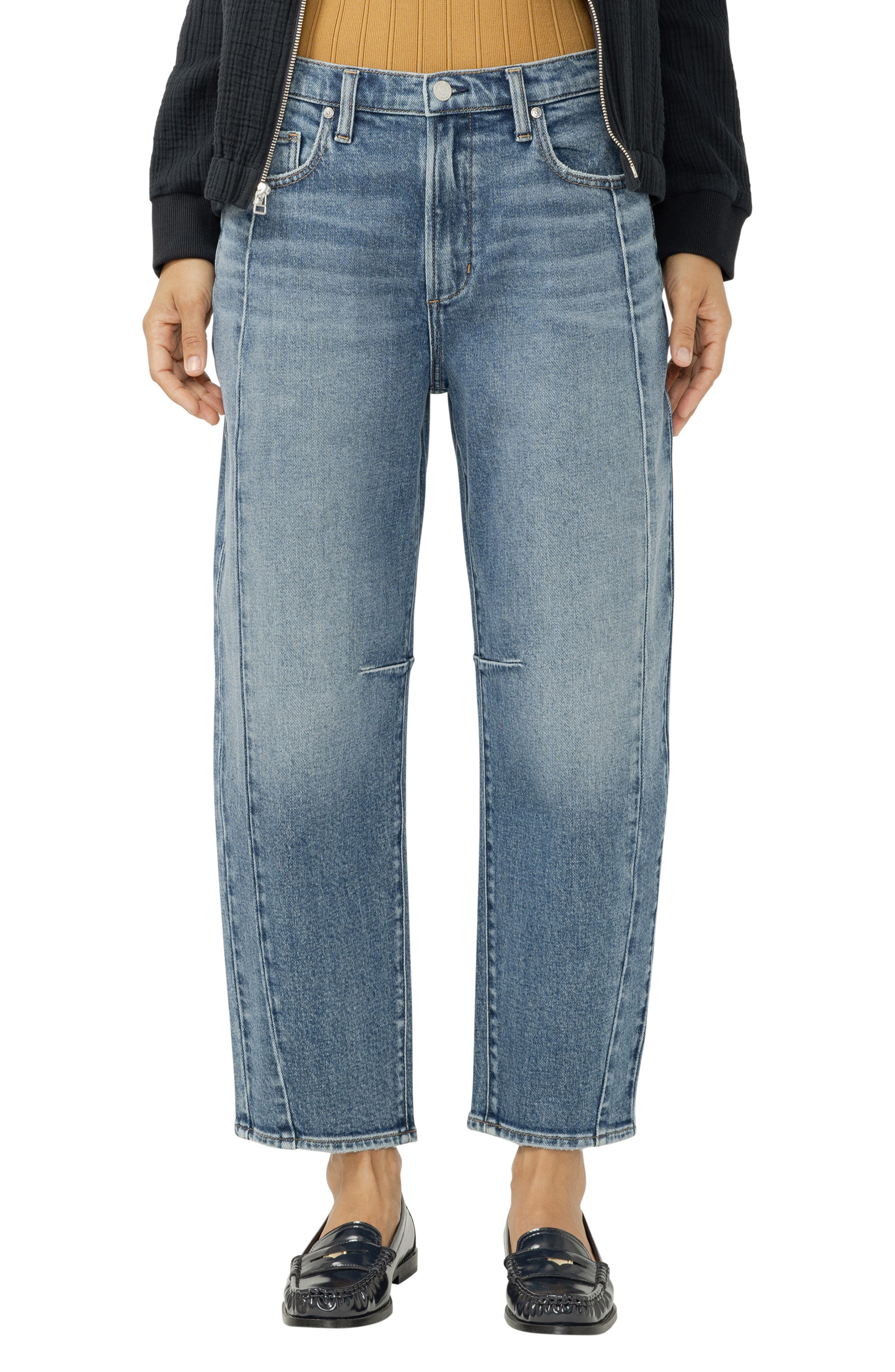 High Waist Barrel Leg Jeans