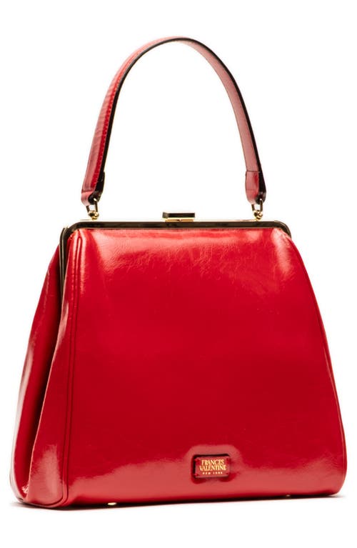 Frances Valentine Katherine Frame Leather Handbag In Red