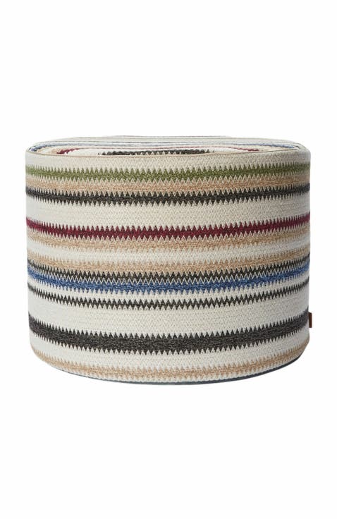 Blurred 40x30 Cm Cylindrical Pouffe