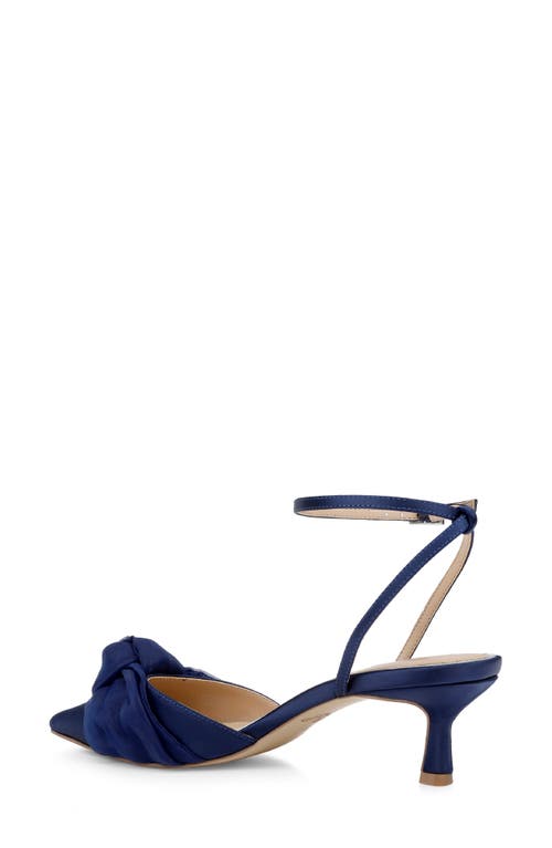 Jewel Badgley Mischka Favor Ankle Strap Pointed Toe Kitten Heel Pump