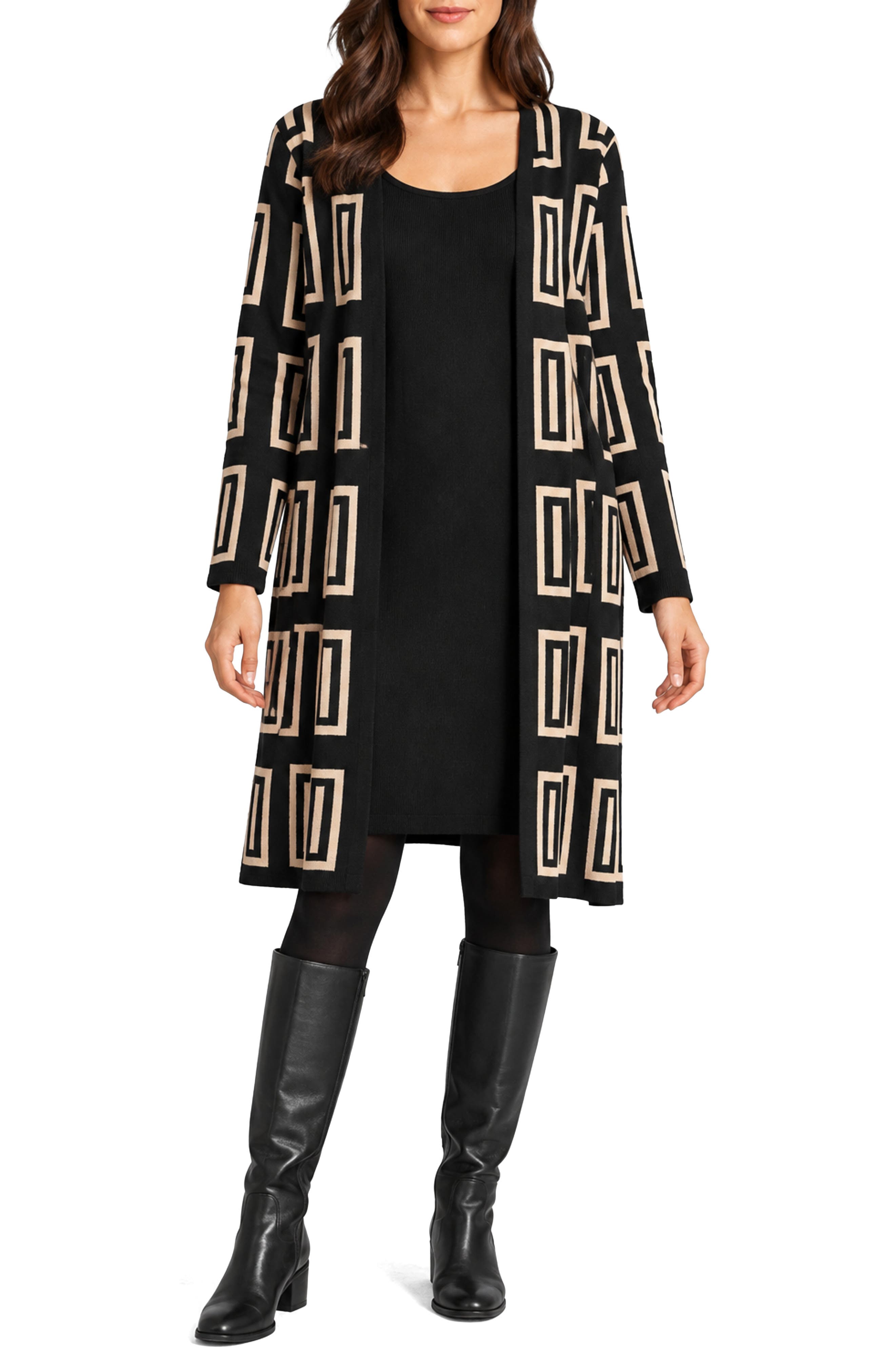 Long Sleeve Twofer Sheath Dress