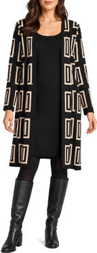 Nina Leonard Long Sleeve Twofer Sheath Dress