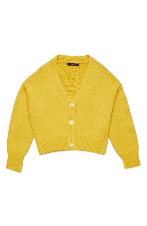 Deluc Ayden Chunky Crop Cardigan In Yellow