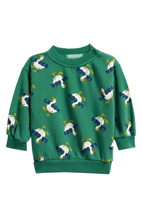 La Oca Print Cotton Sweatshirt (Baby)
