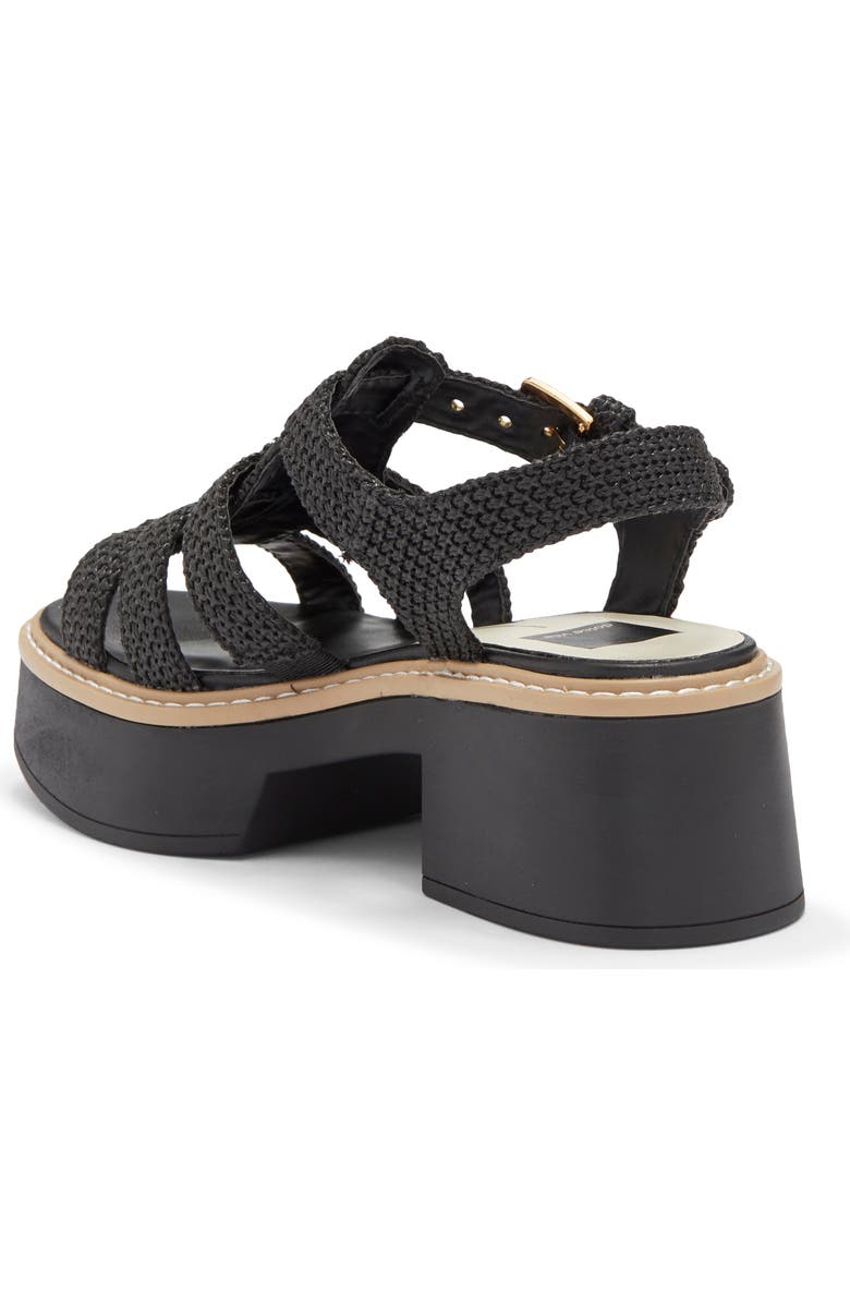 Dolce Vita Liani Platform Sandal, Alternate, color, Onyx Raffia