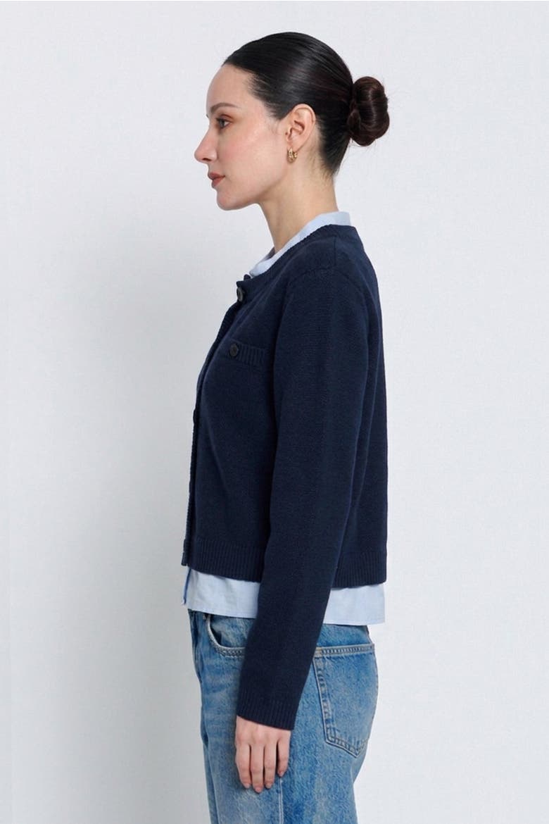 Coen Towfer Cardi, Alternate, color, NAVY