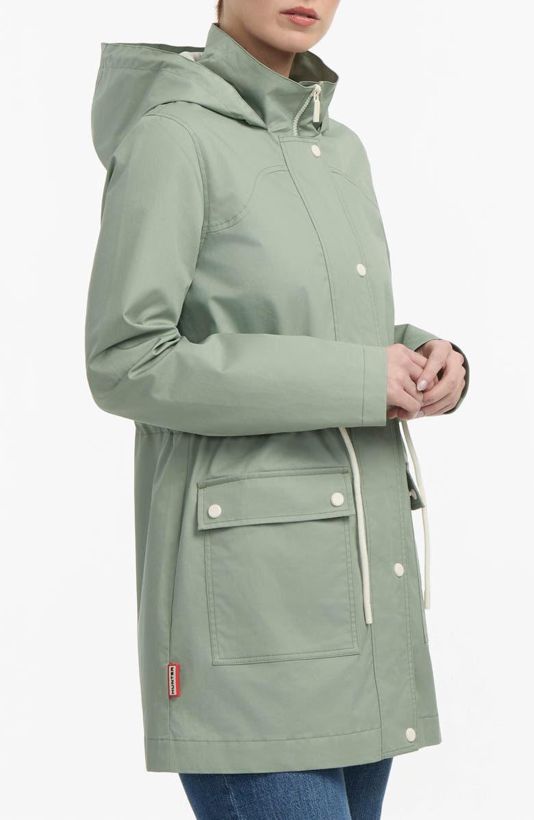 Hunter Ariel Water Repellent Cotton Canvas Jacket, Alternate, color, Herb Sage