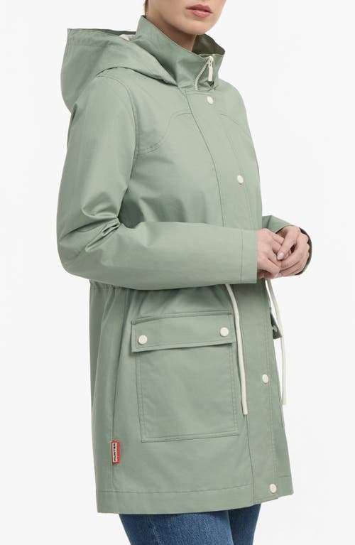Hunter Ariel Water Repellent Cotton Canvas Jacket In Herb Sage