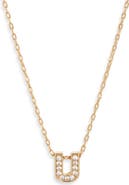 Nordstrom Pavé Cubic Zirconia Initial Necklace