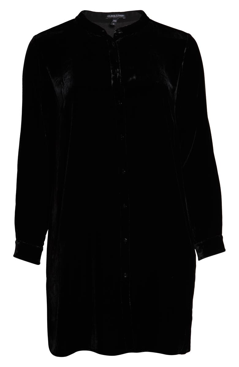 Eileen Fisher Long Velvet Shirt, Alternate, color,