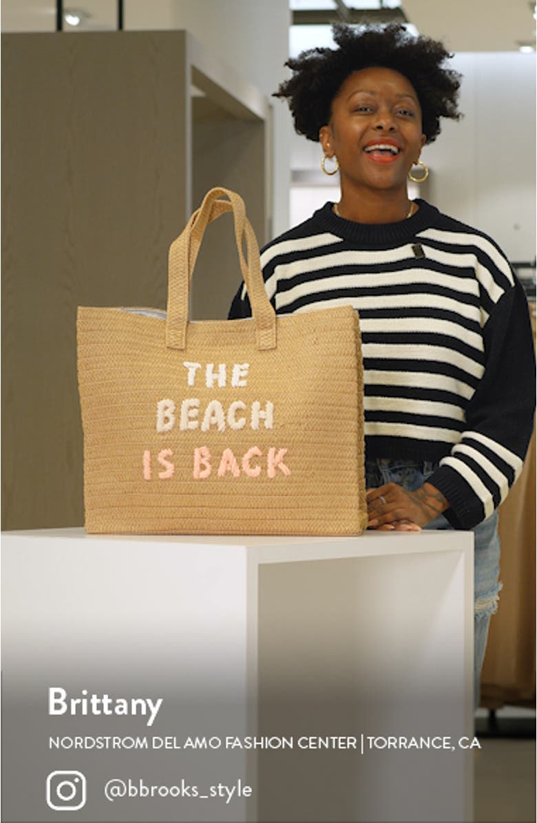 The Beach is Back Straw Tote, sales video thumbnail