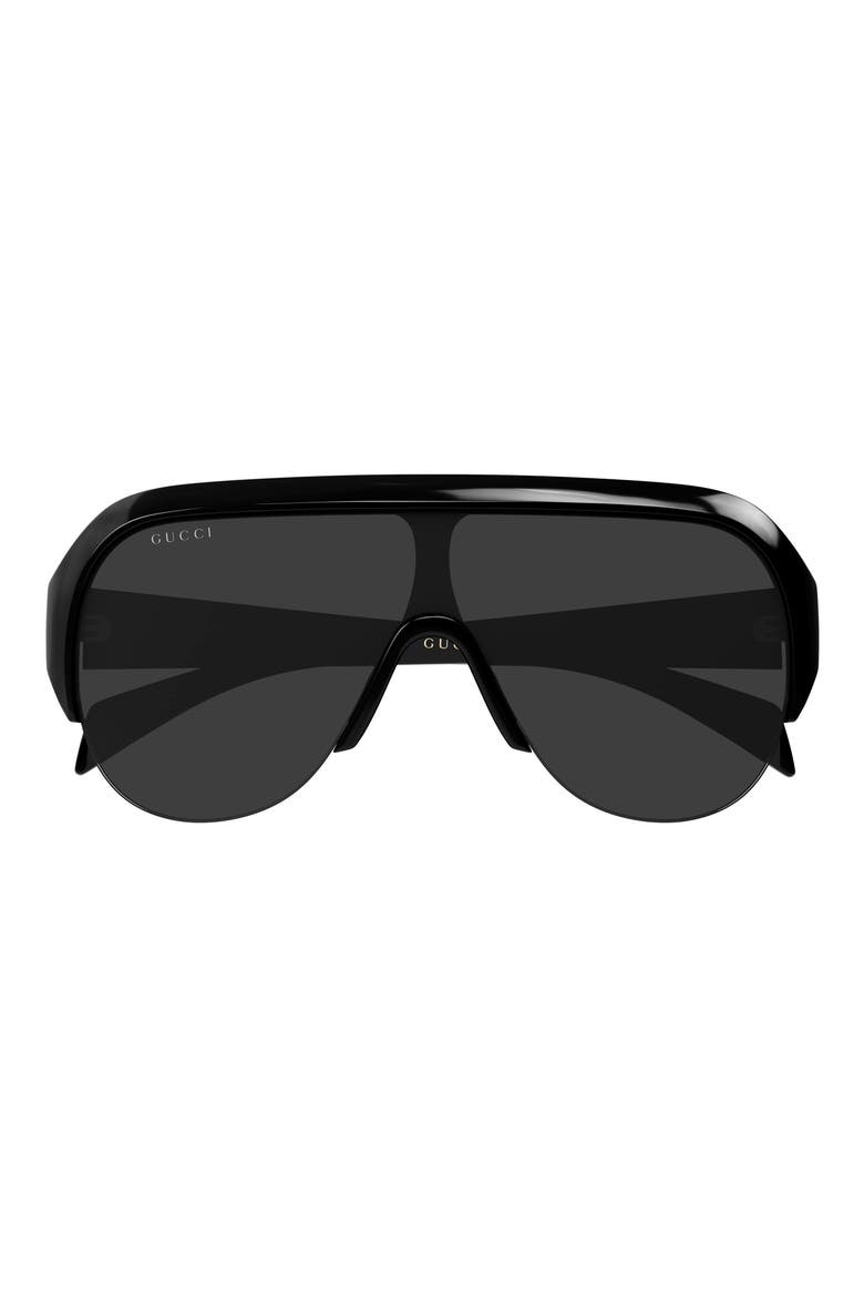 99mm Oversize Shield Sunglasses, Main, color, BLACK