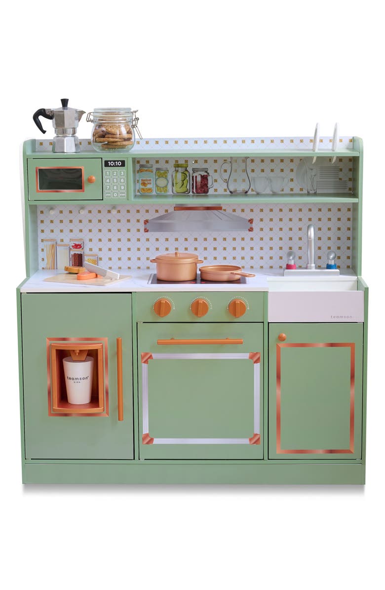 Teamson Kids Little Chef St. Louis Play Kitchen & Accessories, Main, color, Green