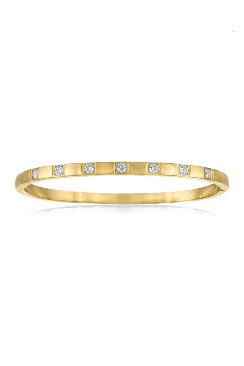Polished Cubic Zirconia Bangle Bracelet, Main, color, Gold