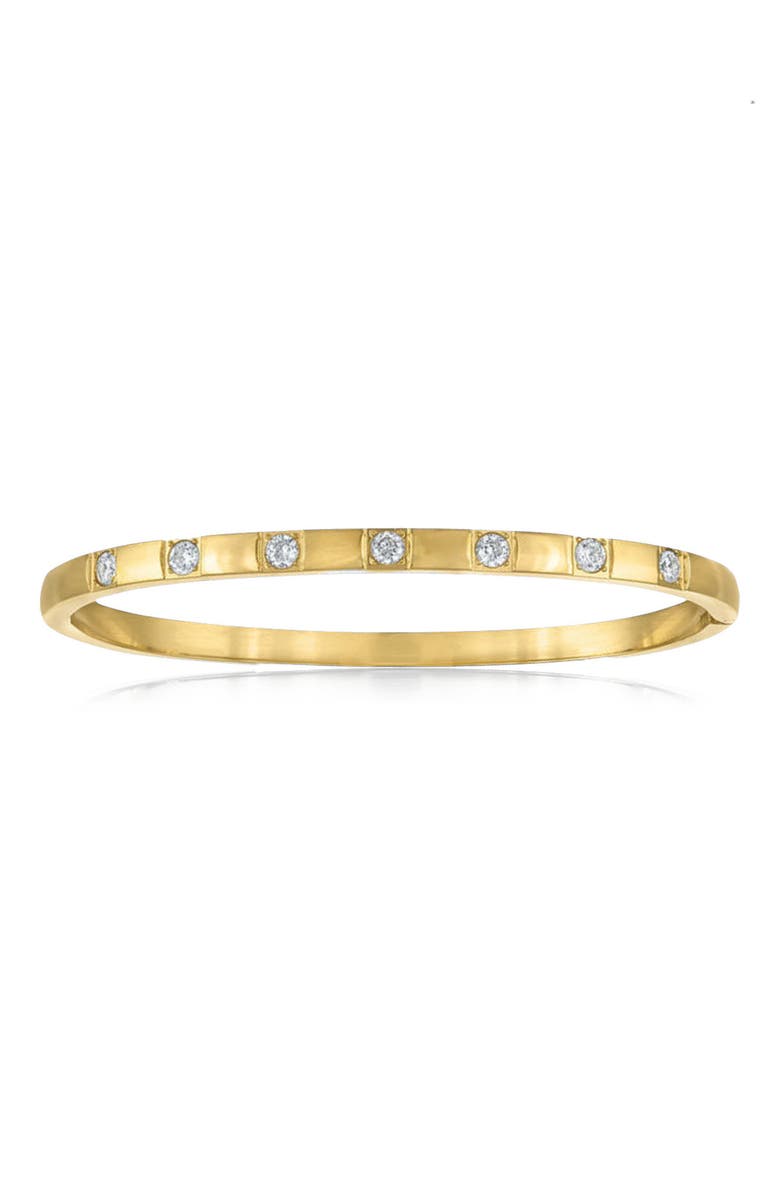 BEN ONI Polished Cubic Zirconia Bangle Bracelet, Main, color, Gold
