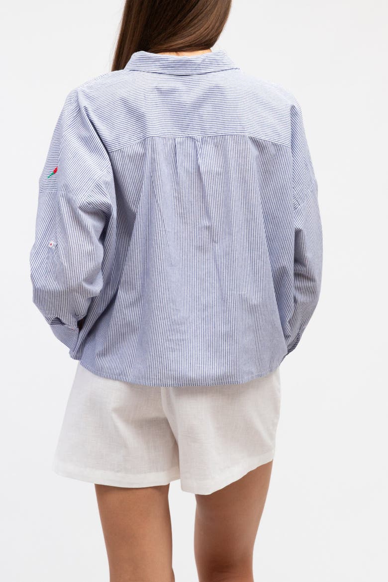 Alesia Embroidered Shirt, Alternate, color, Blue