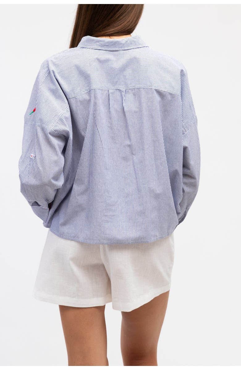 Label of Love Alesia Embroidered Shirt, Alternate, color, Blue