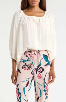 DVF Eden Silk Long Sleeve Top