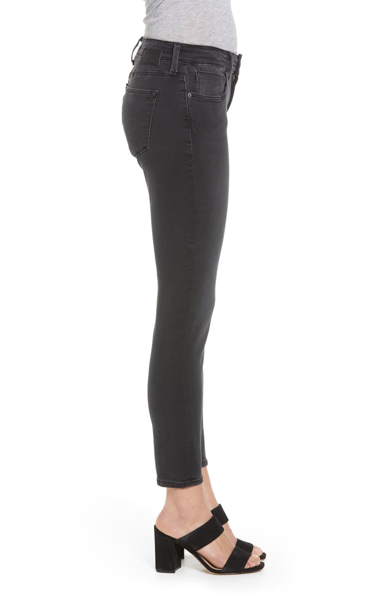 Mavi Jeans Alexa Mid Rise Skinny Jeans, Alternate, color, Dark Smoke Supersoft