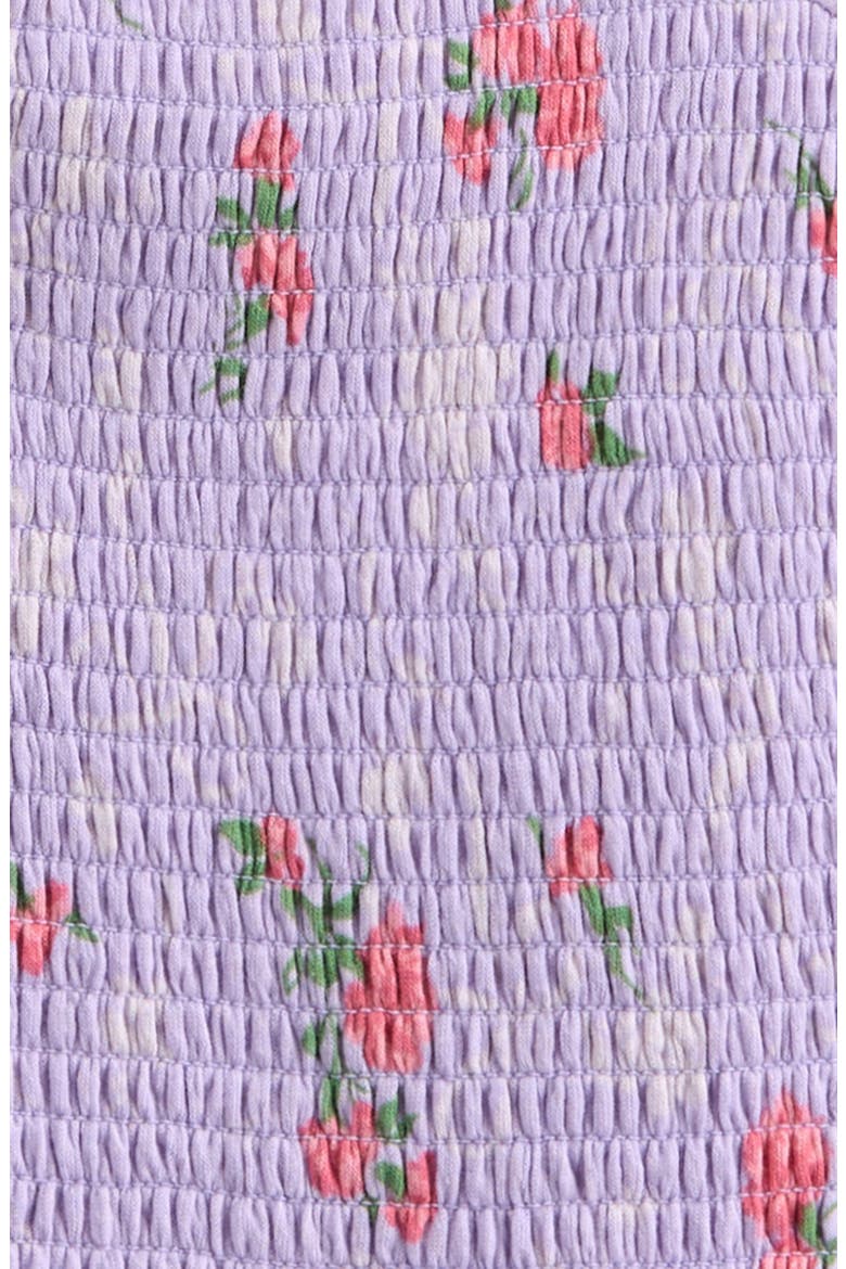 Kids' Floral Smocked Top, Alternate, color, PURPLE SECRET BOW FLORAL
