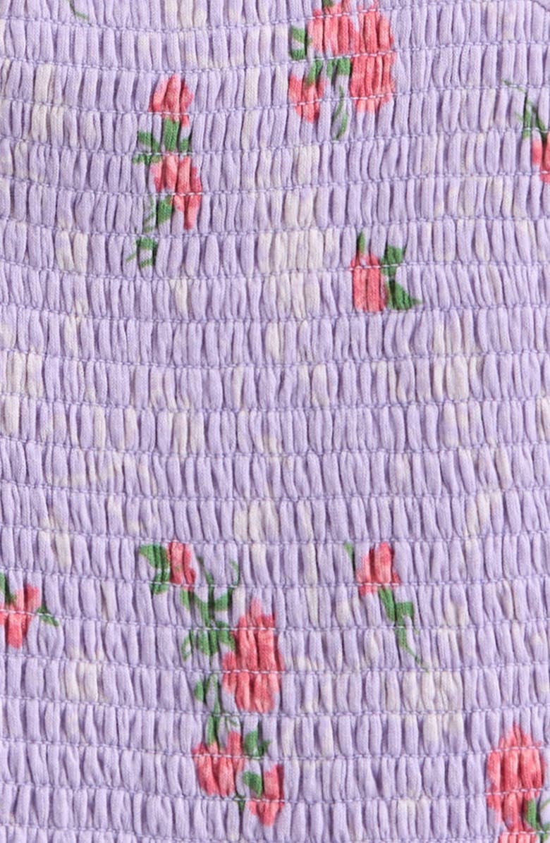 Nordstrom Kids' Floral Smocked Top, Alternate, color, Purple Secret Bow Floral