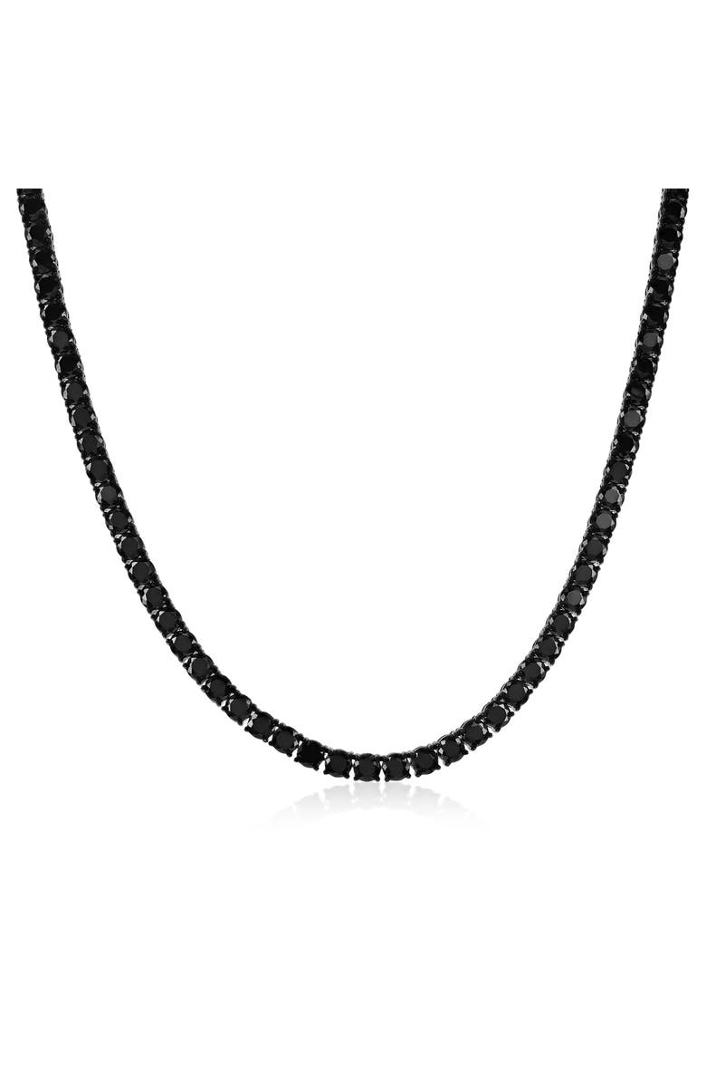 BLACKJACK Men's Cubic Zirconia Tennis Necklace, Main, color, Black