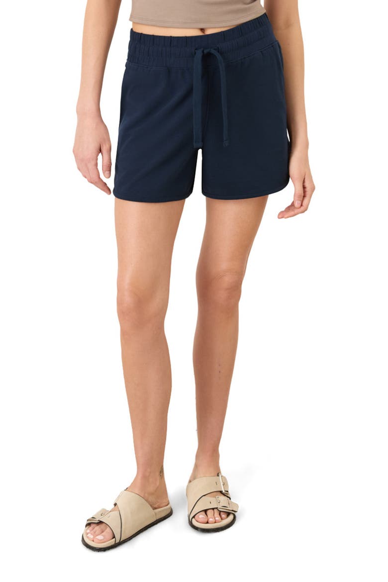CloudKnit Curved Hem Short, Alternate, color, Navy Blue