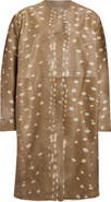 LOULOU DE SAISON Liza Deer Print Genuine Calf Hair Coat