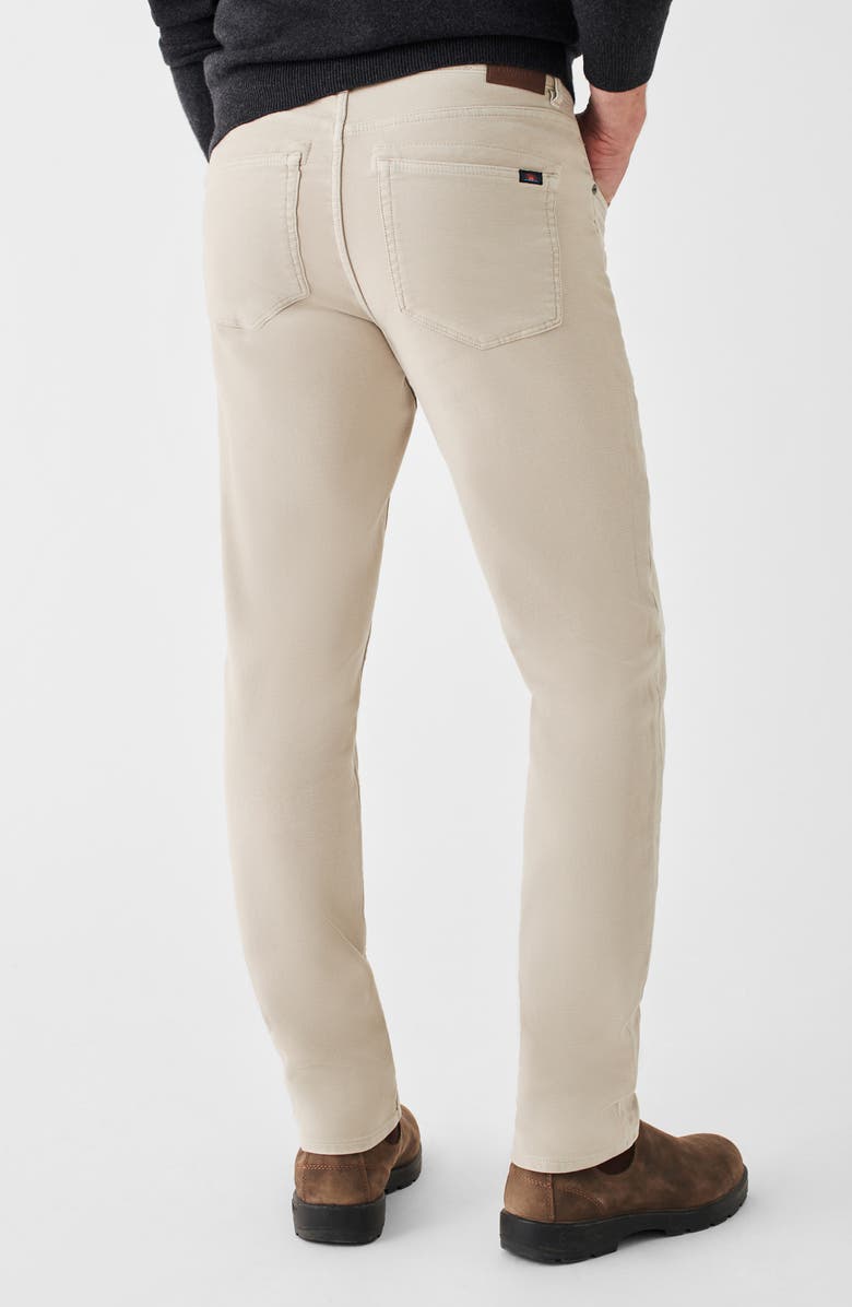 Slim Straight Leg Stretch Terry Cloth Pants