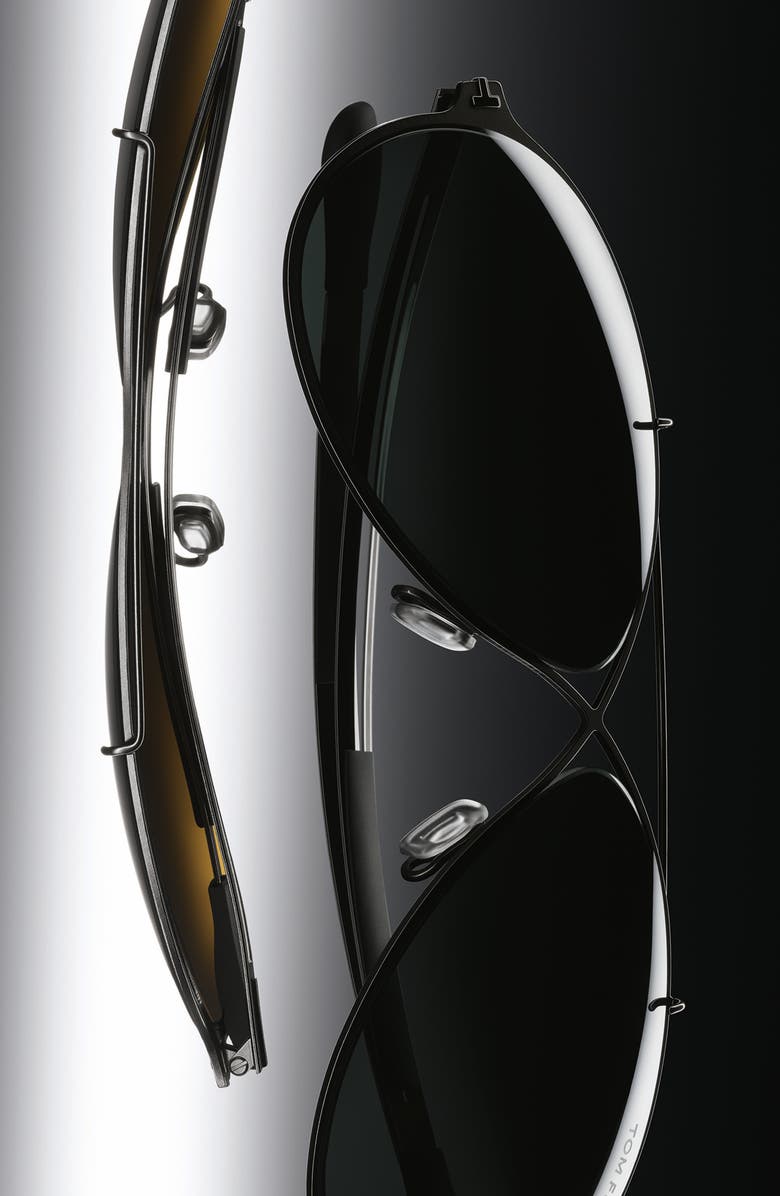 TOM FORD 61mm Aviator Sunglasses, Alternate, color, 