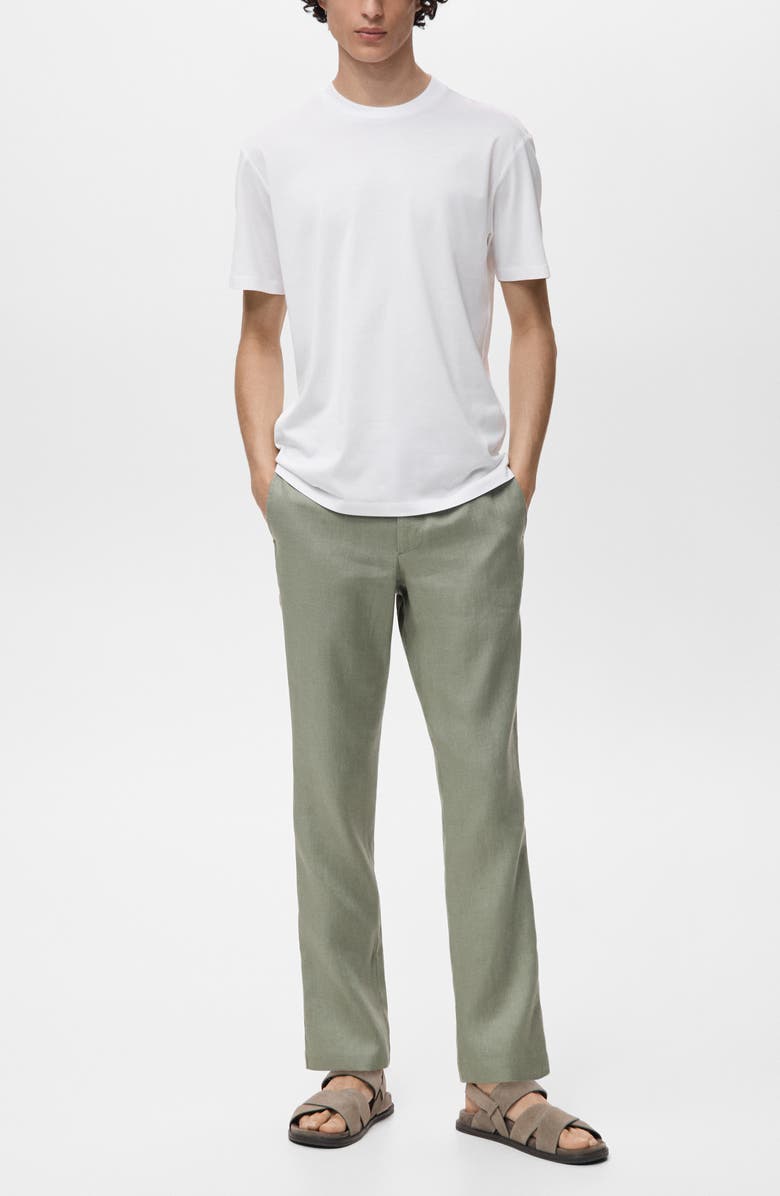 MANGO Slim Fit Cotton T-Shirt, Alternate, color, White