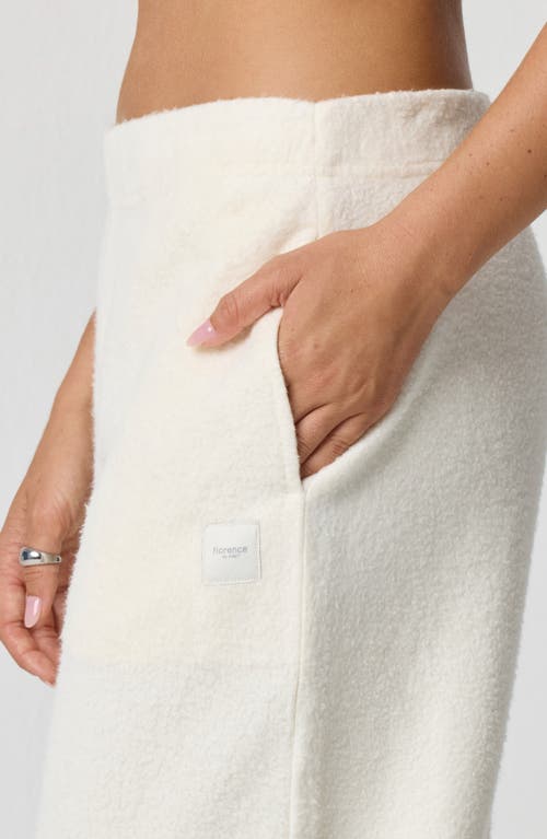 Florence By Mills Micro Thermal Wide Leg Pants In White