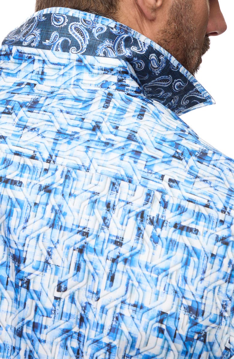 Robert Graham Erasmus Rope Jacquard Cotton Button-Up Shirt, Alternate, color, 