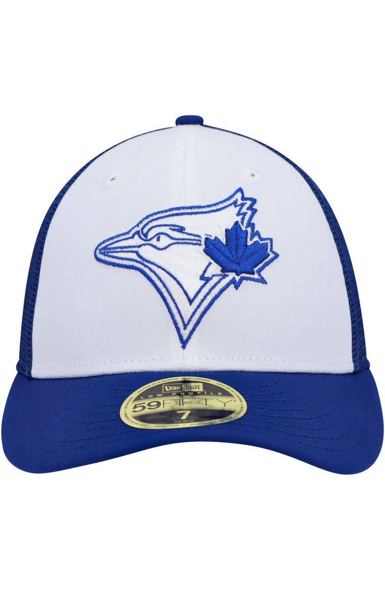New Era Men's New Era White/Royal Toronto Blue Jays 2023 On-Field Batting Practice Low Profile 59FIFTY Fitted Hat, Alternate, color, White