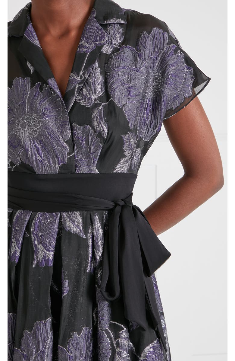 Temperley London Bridget Gown, Alternate, color, Black/Silver