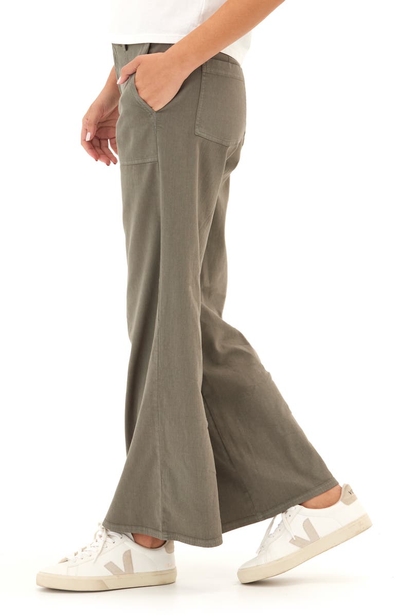 Threads 4 Thought Pamela Stretch Twill Wide Leg Pants, Alternate, color, Artichoke