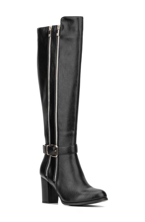 Andrina Faux Leather Zip Tall Boot (Women)