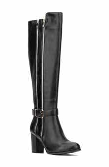 NEW YORK AND COMPANY Andrina Faux Leather Zip Tall Boot