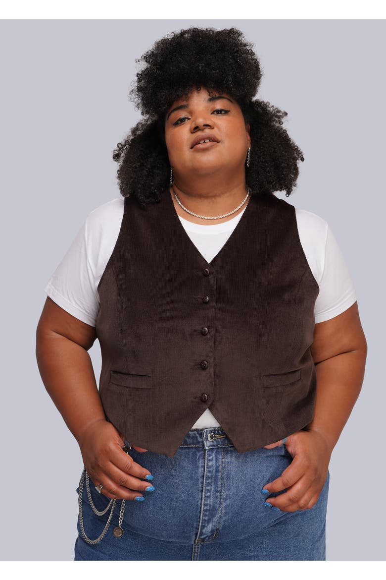 The Essential Corduroy Vest, Alternate, color, MOCHA