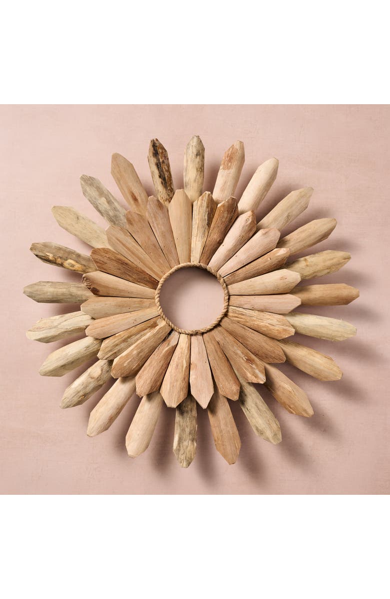 Ten Thousand Villages Malaki Daisy Driftwood Wall Hanging, Main, color, Brown